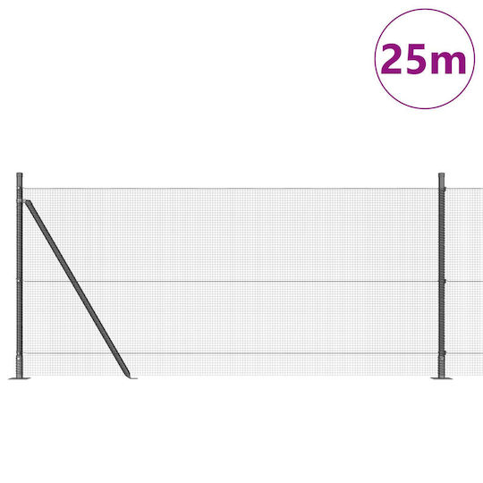 vidaXL Garden Fencing Material 1pcs Gray