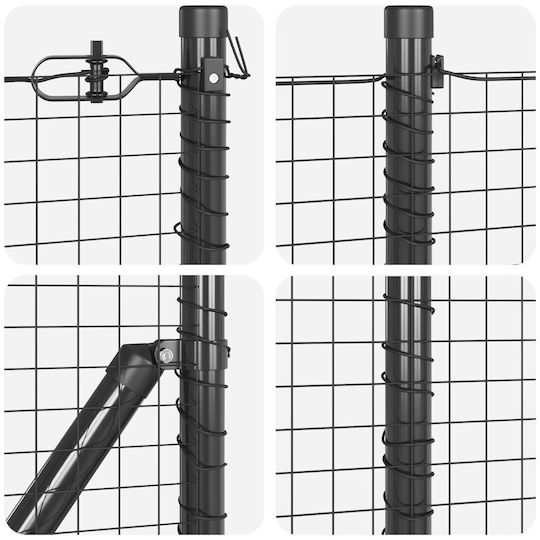 vidaXL Garden Fencing Material 1pcs Gray