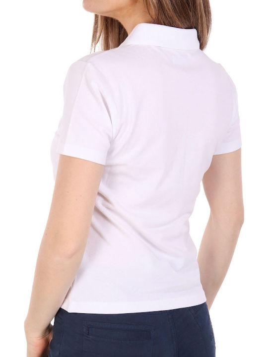 Women's Polo Blouse Short Sleeve White