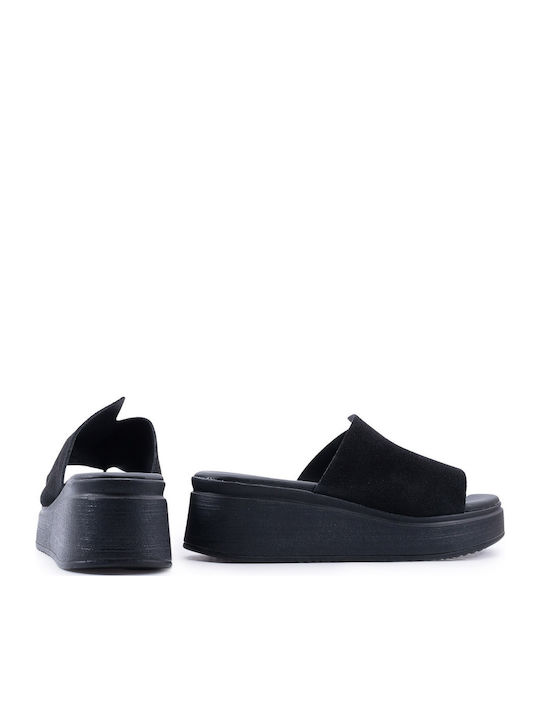 Women's Platform Wedge Sandals Black