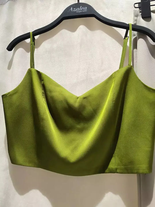 Women's Yellow Set with High-waisted Pants in Loose Fit