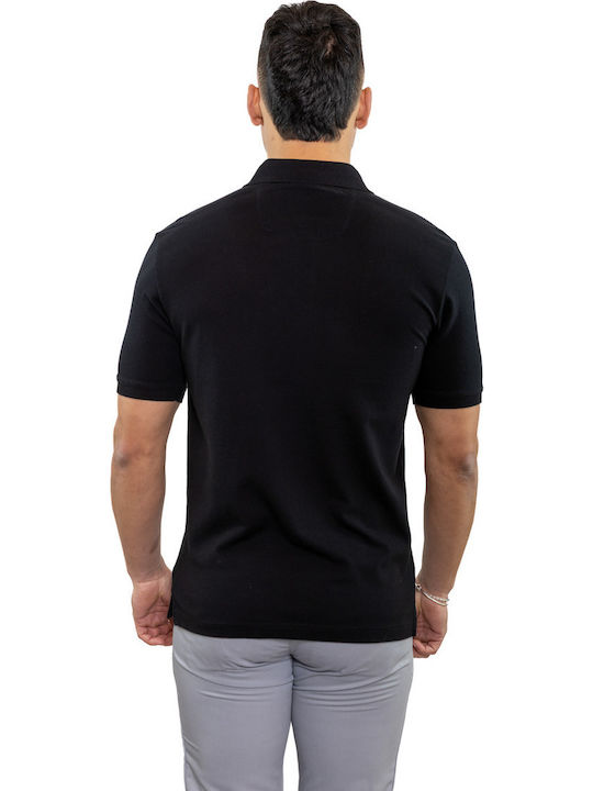 Polo Bluza Tricou Cu Mânecă Scurtă Neagră