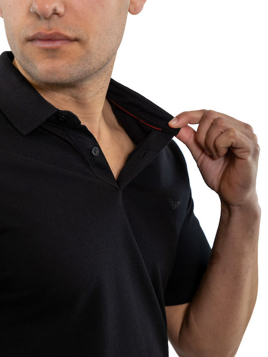 Polo Bluza Tricou Cu Mânecă Scurtă Neagră