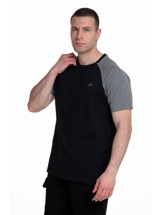 T-shirt Black-white Melange