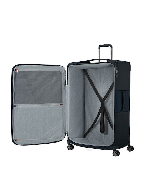 Samsonite RELITE Μεγάλη Βαλίτσα Ταξιδίου Μπλε με 4 Ρόδες