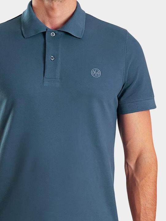 Polo Short Sleeve T-shirt Blue Indigo