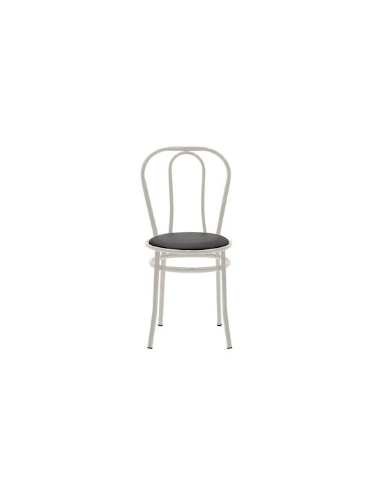 Wien Dining Room Metallic Chair Ecru/black