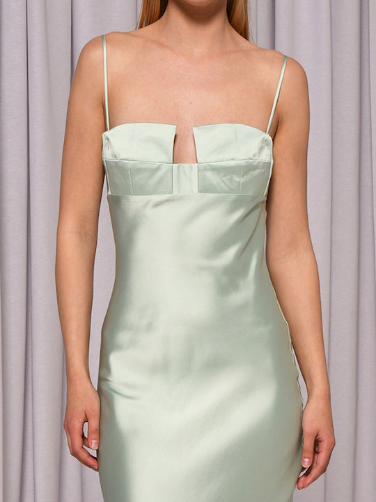 Evening Dress Satin Green