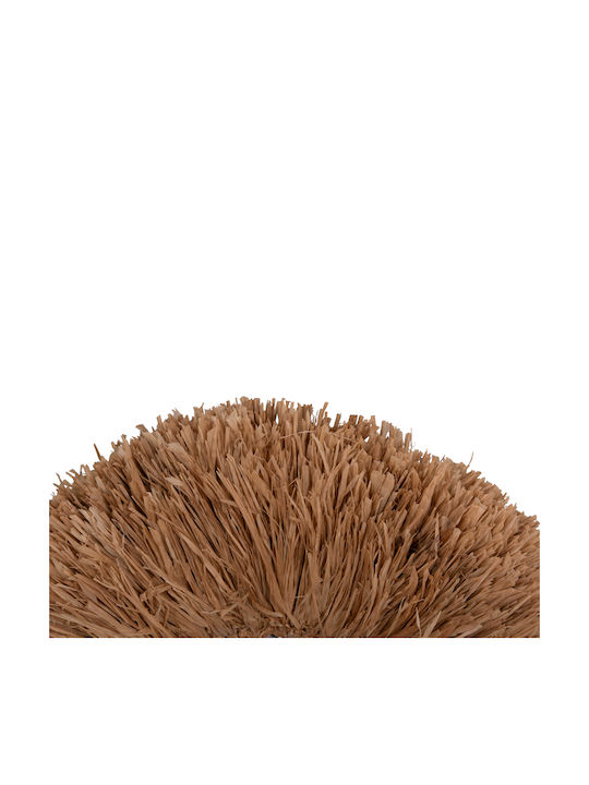 HomeMarkt Wandspiegel Oval mit Beige Rattan Rahmen 95x60cm 1Stück