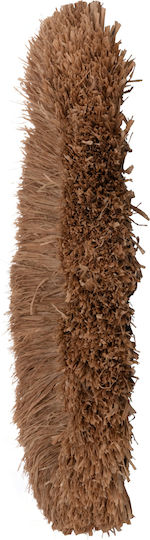 HomeMarkt Wandspiegel Oval mit Beige Rattan Rahmen 95x60cm 1Stück