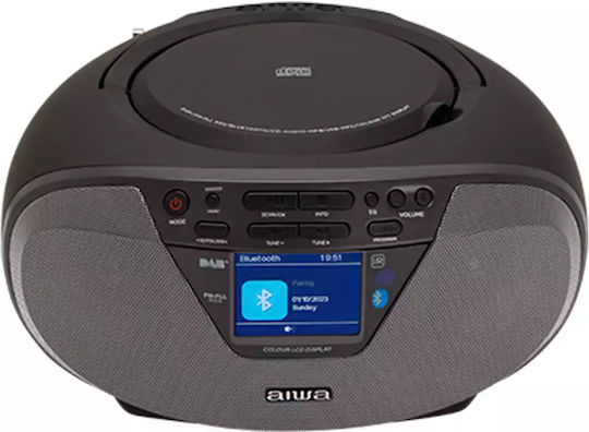 Aiwa Dab+ Преносима Аудиосистема с Bluetooth CD USB Радио Черен