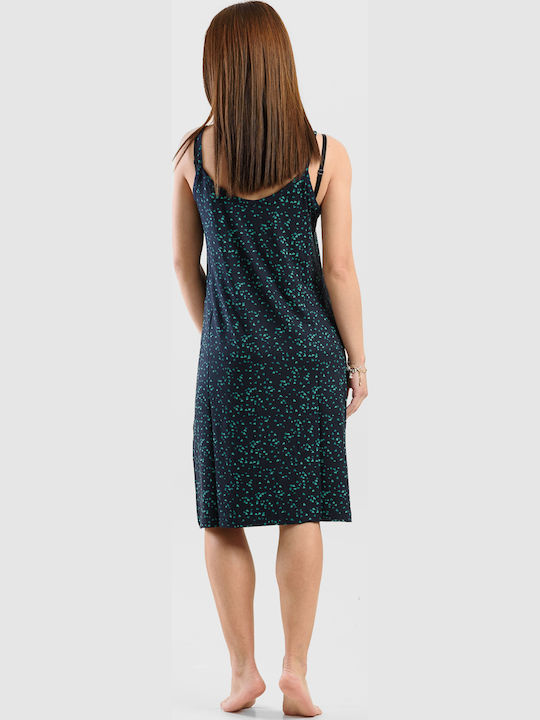 Cherry Sommer Damen Nachthemd Dark Blue
