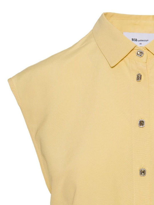 Women's Sleeveless Shirt Butter Yellow