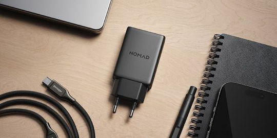 Nomad Φορτιστής Χωρίς Καλώδιο GaN με Θύρα USB-C 40W Power Delivery Μαύρος (Slim)