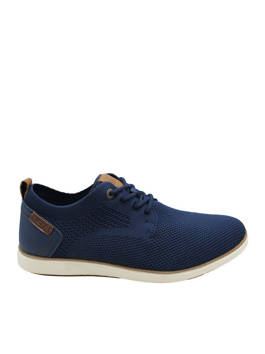 Whesley Men's Synthetic Leather Casual Shoes Blue
