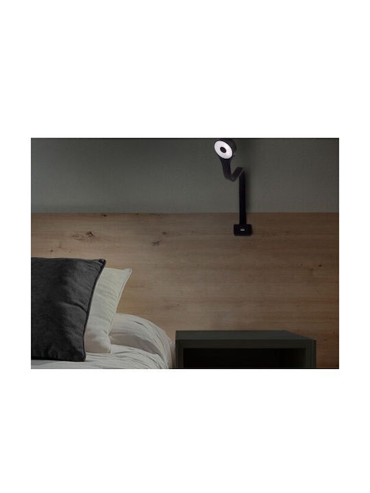 Emuca LED Schreibtischlampe mit flexiblem Arm in Schwarz Farbe