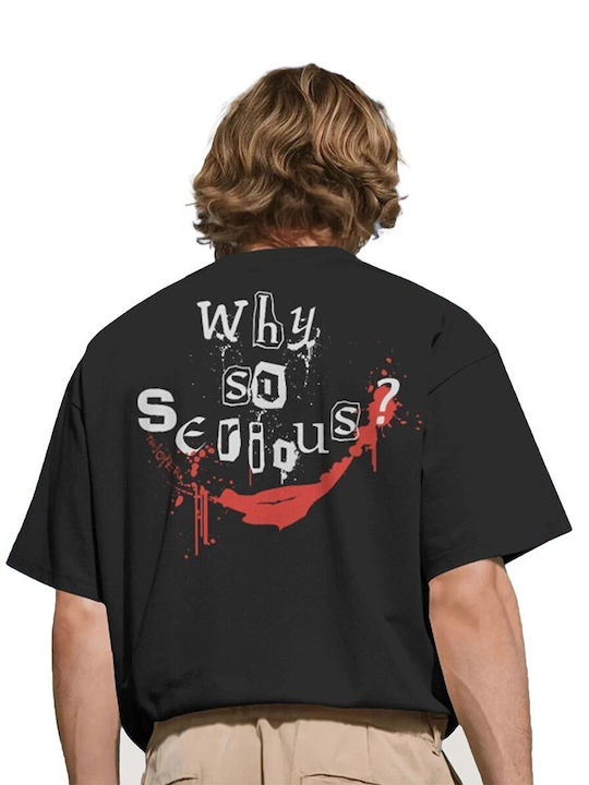Cotton Division Dc Comics Oversize T-shirt Black Why So Serious? Mdcto001 Cotton Division Dc Comics Oversize T-shirt Black Why So Serious? Mdcto001