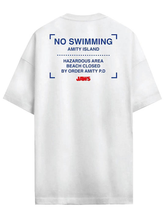 Cotton Division Jaws Tye Dye Oversize T-shirt White Mjato003