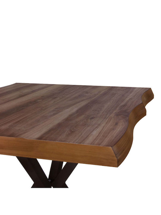 Safir Τραπέζι Τραπεζαρίας Ξύλινο Καφέ 87x80x75εκ.