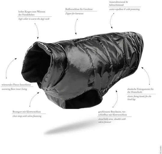 Hunter Black Dog Coat with 40cm Back Length