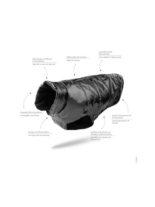 Hunter Black Dog Coat with 45cm Back Length
