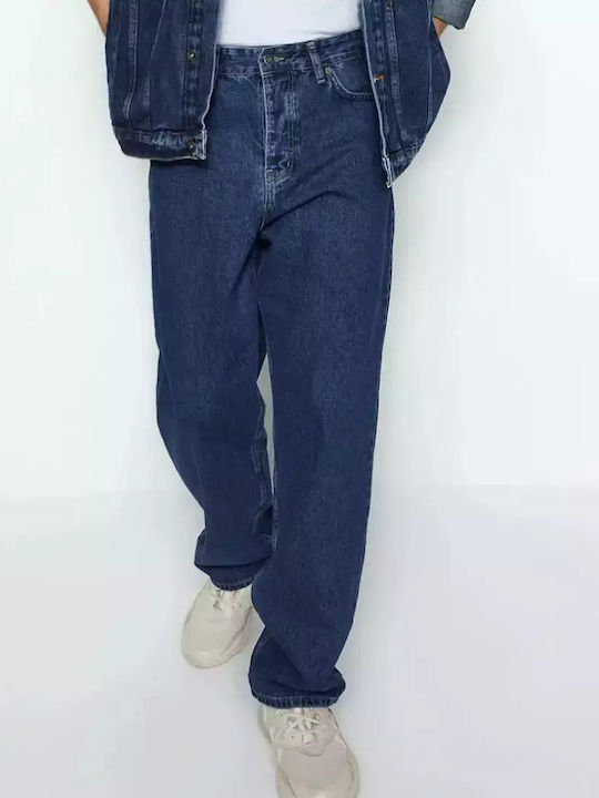 Pantalon De Blugi Elastic Pentru Bărbați Cu Fit Relaxed Albastru