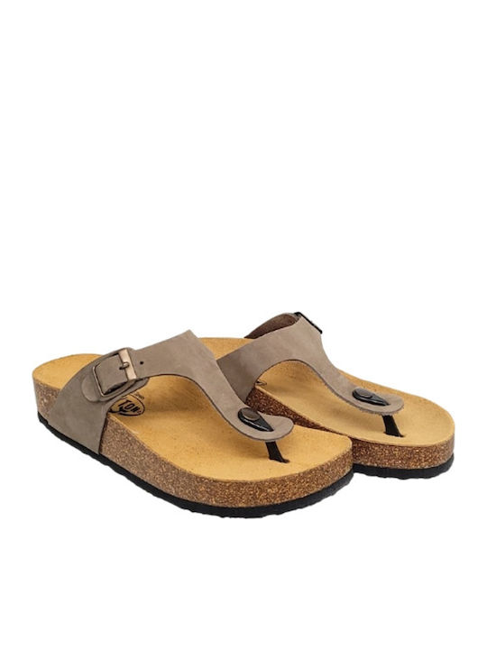Leather Women's Flat Sandals Green