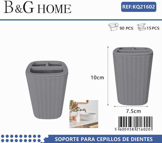 Βάση Στήριξης Οδοντόβουρτσας Πλαστική Γκρι