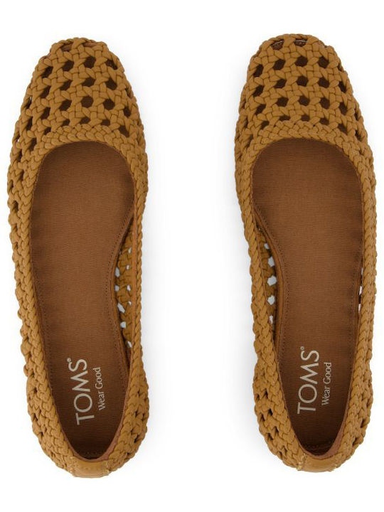 Briella Gewebte Basket Ballerina Damen Ballerinas Braune