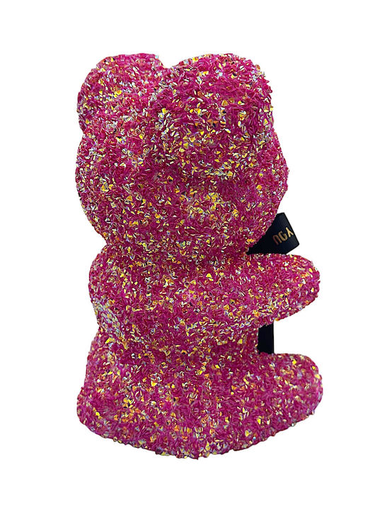 Αρκουδάκι Mohicans Γιρλάντα Love Bear 30cm Αγ Βαλεντίνος 84728-7 Φούξια