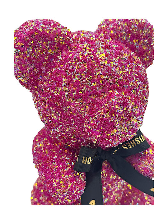 Αρκουδάκι Mohicans Γιρλάντα Love Bear 30cm Αγ Βαλεντίνος 84728-7 Φούξια