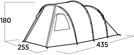 Easy Camp Hidra 4 Σκηνή Camping Τούνελ Πράσινη 3 Εποχών για 4 Άτομα 435x255x180εκ.