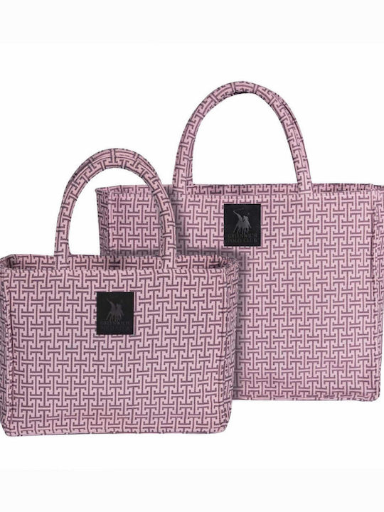 Greenwich Polo Club Fabric Beach Bag Pink