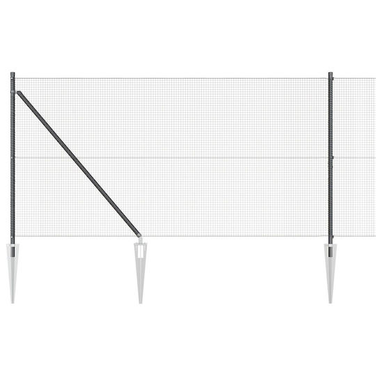vidaXL Zaunpfahl für den Garten aus Kunststoff 100cm 1Stück Gray