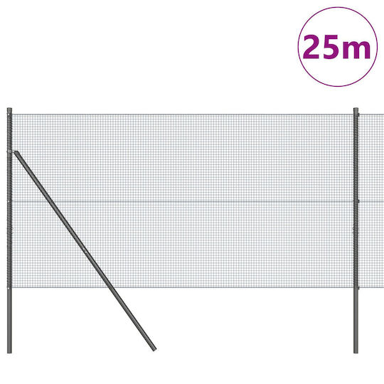 vidaXL Garden Fencing Material 2pcs Gray