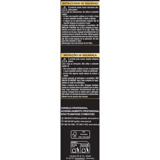 Syoss Oleo Intense Vopsea De Păr Fără Amoniac 12-00 Blond Argintiu 50ml