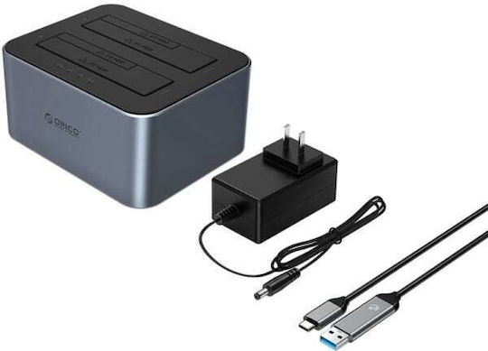 Orico Hard Drive Docking Station SATA 2.5" / 3.5" with Connection USB-C (ORICO-6626C3-C-V1-EU-GY-BP-HU)