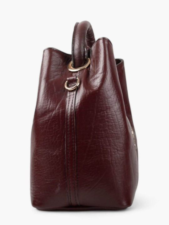 Leather Women's Bag Handbag Burgundy