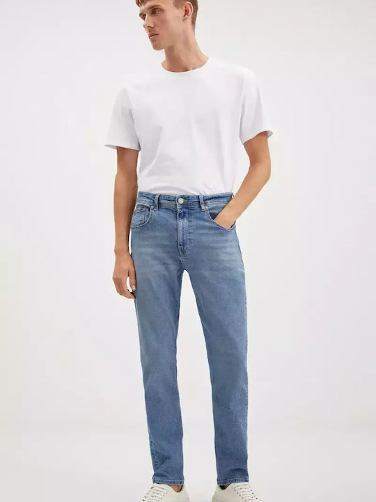 Men's Jeans Pants Elastic Blue