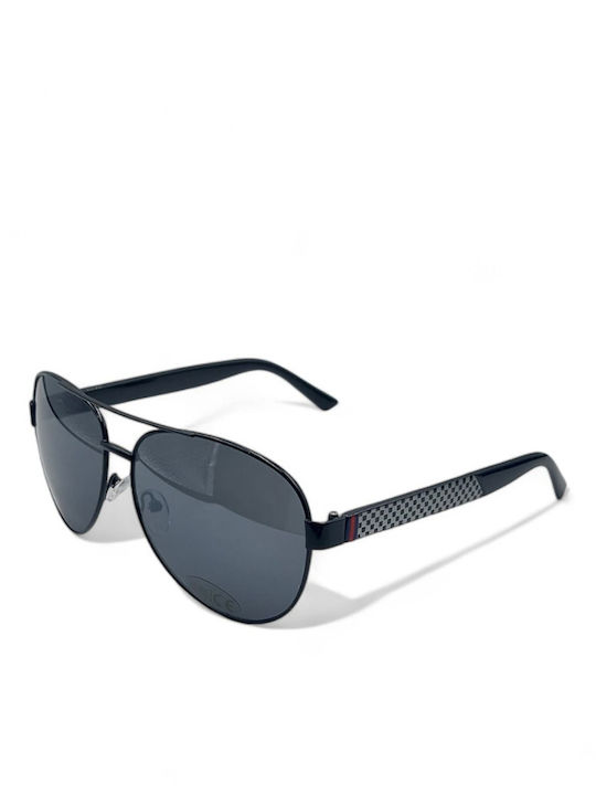 Dasoon Vision Unisex Γυαλιά Ηλίου με Μαύρο Σκελετό και Μαύρο Φακό 2478053
