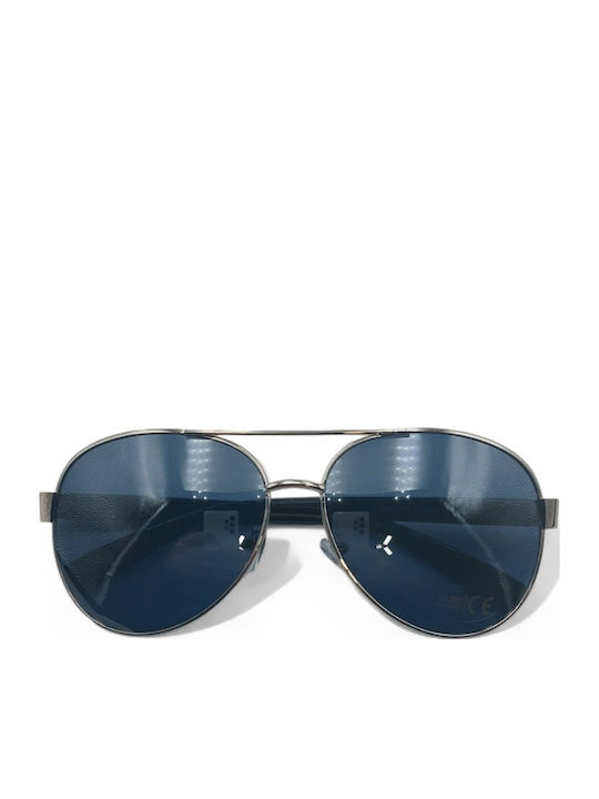 Dasoon Vision Unisex Sunglasses with Silver Frame and Blue Lens 2478035