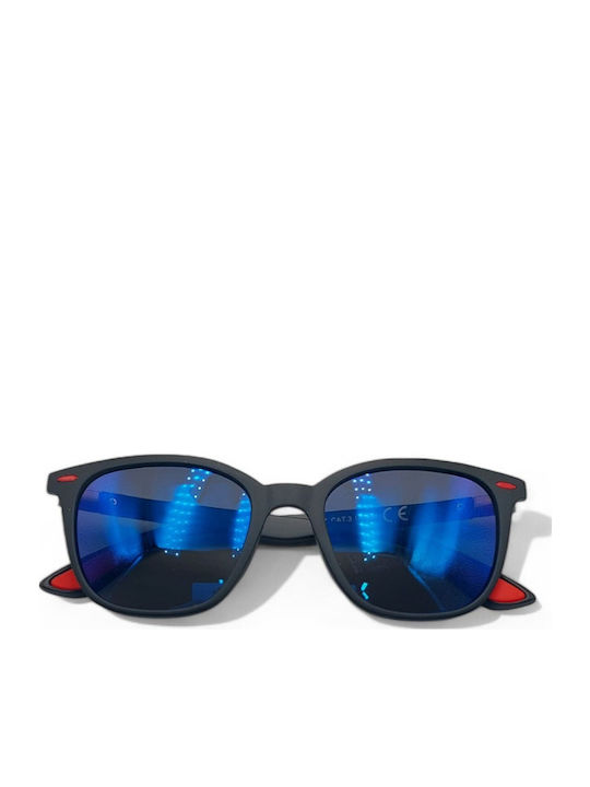 Dasoon Vision Unisex Sunglasses with Black Frame and Blue Polarized Lens 2478074