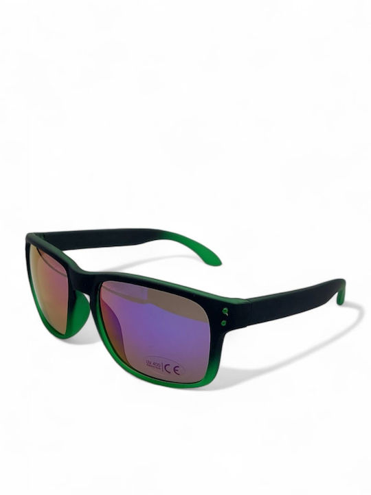 Dasoon Vision Men's Sunglasses with Black Frame and Purple Lens 2478090
