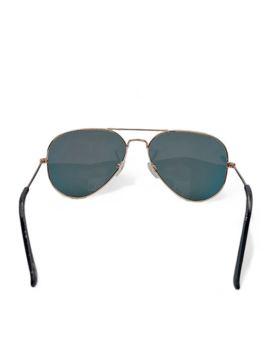 Dasoon Vision Unisex Γυαλιά Ηλίου με Χρυσό Μεταλλικό Σκελετό και Πορτοκαλί Polarized Φακό 2478079