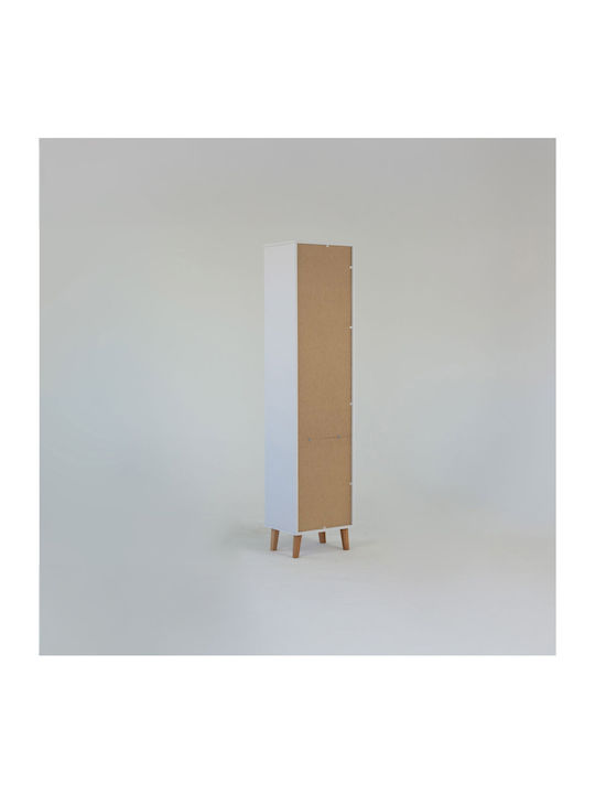 Bibliothek Timmy Weiß-Grau-Graphit 46.8x36x199cm