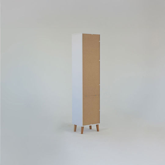 Βιβλιοθήκη Timmy Λευκό-γραφίτη-γκρι 46.8x36x199εκ.