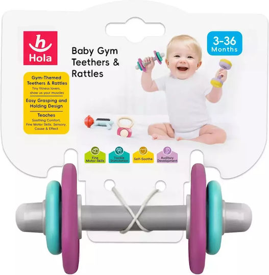Hola Toys Zornăitoare de dentiție din silicon pentru 3 m+