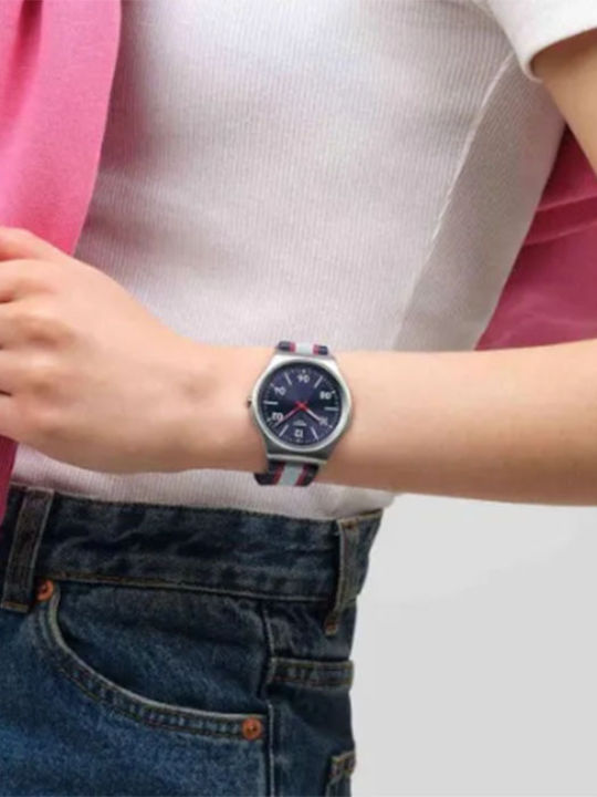 Swatch Swatch Ceas de Damă cu Multicolor Curea din Material Textil