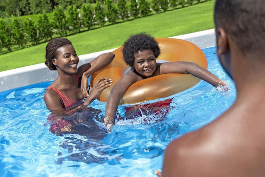 Bestway Piscină PVC 3028lt Cu Cadru Metalic 488x244x122cm Gri