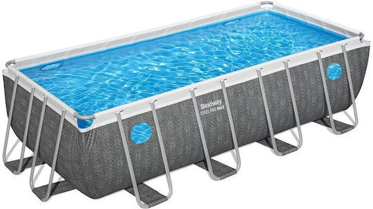 Bestway Piscină PVC 3028lt Cu Cadru Metalic 488x244x122cm Gri